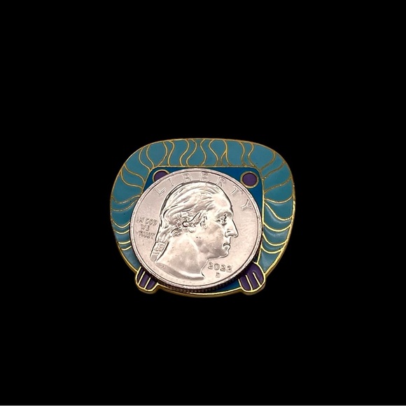 Collectible Artique Alaskan Artist Barbara Lavallee Cloisonné Tiki Mask Pin - Picture 5 of 10